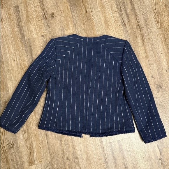 Banana Republic • Collarless Blazer Striped Jacket - Picture 9 of 9